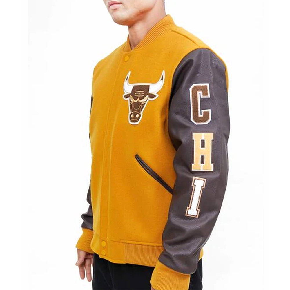 Classic Chicago Bulls Varsity Wool/Leather Jacket - Image 16