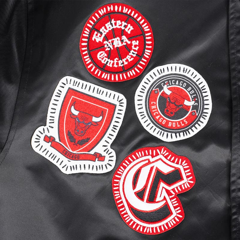 Chicago Bulls Diy Pick Stitch Classic Rib Satin Jacket - Image 11