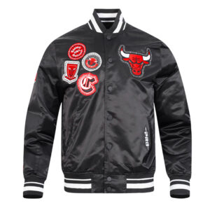 Chicago Bulls Diy Pick Stitch Classic Rib Satin Jacket