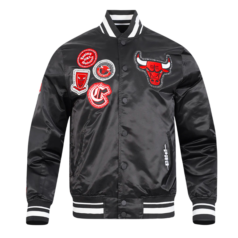 Chicago Bulls Diy Pick Stitch Classic Rib Satin Jacket