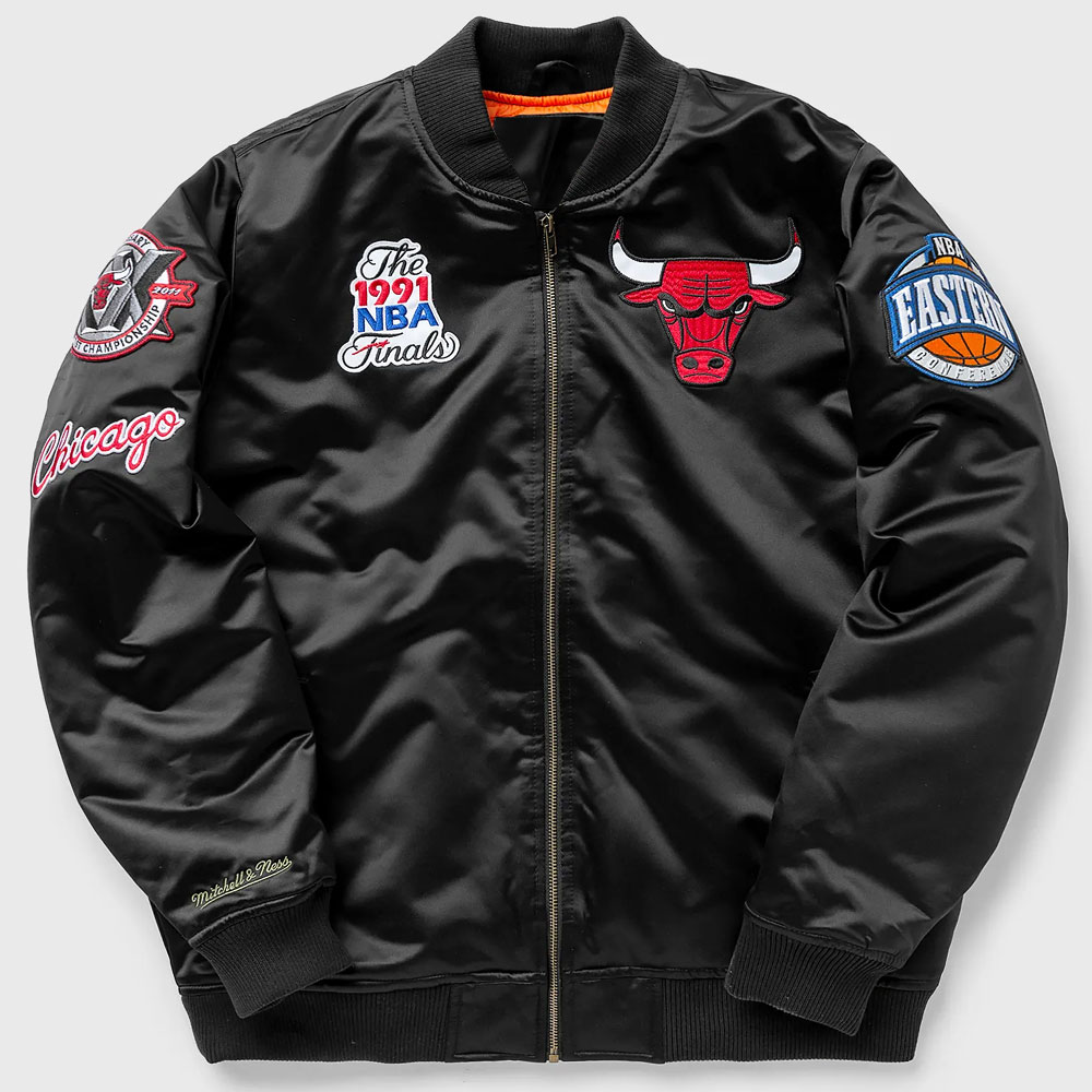 Chicago Bulls Flight Satin Jacket - Image 2