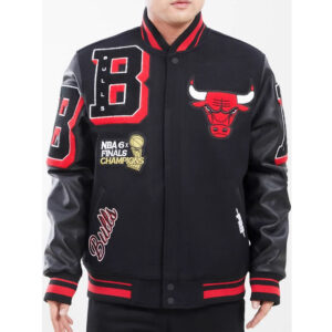 Mashup Chicago Bulls Black Varsity Jacket