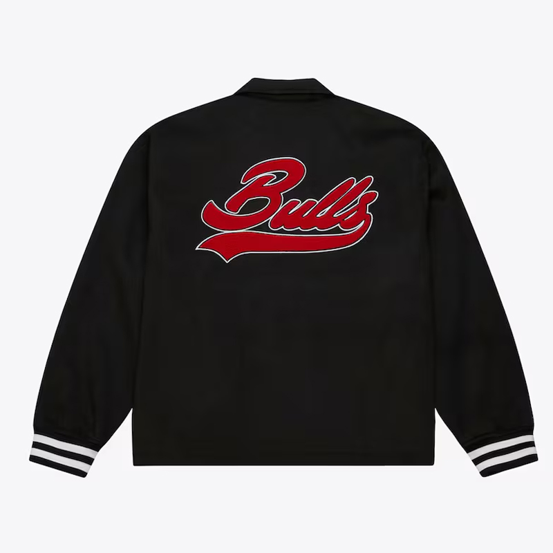 Chicago Bulls Oversweep Black Varsity Wool Jacket - Image 2