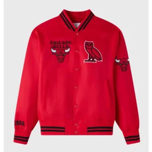 OVO Chicago Bulls Red Jacket