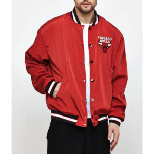 Chicago Bulls Bomber Red Jacket