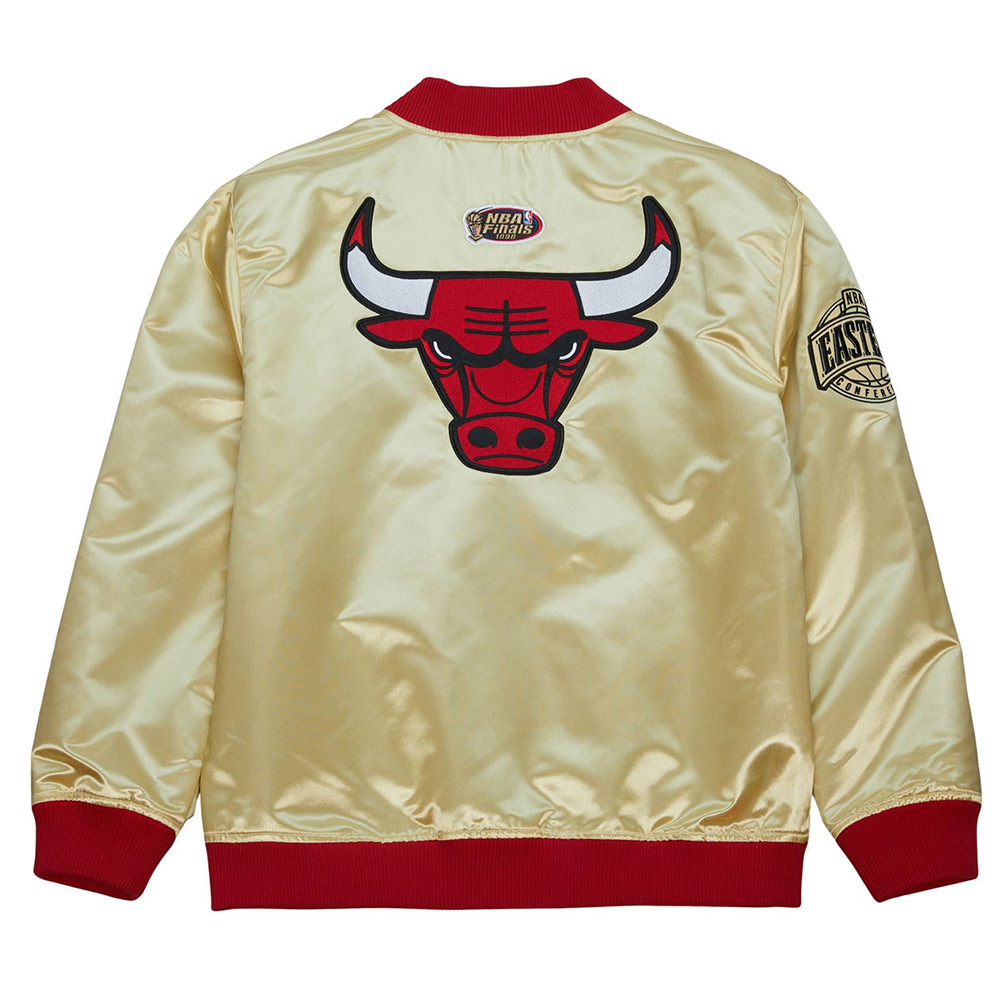 Chicago Bulls Team OG 2.0 Gold Satin Jacket - Image 2