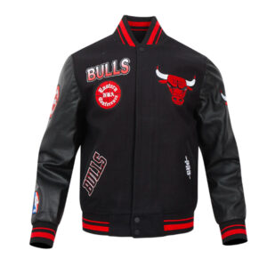 Chicago Bulls Turn It Up Classic Rib Varsity Jacket