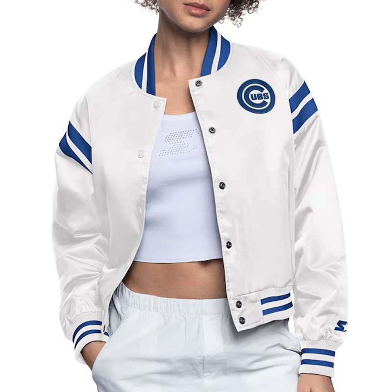 Chicago Cubs White Full Count Satin Jacket