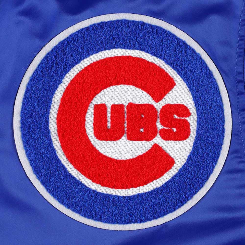 Chicago Cubs Mash Up Royal Satin Jacket - Image 4