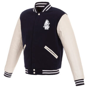 Varsity Chicago Cubs Navy and White Jacket