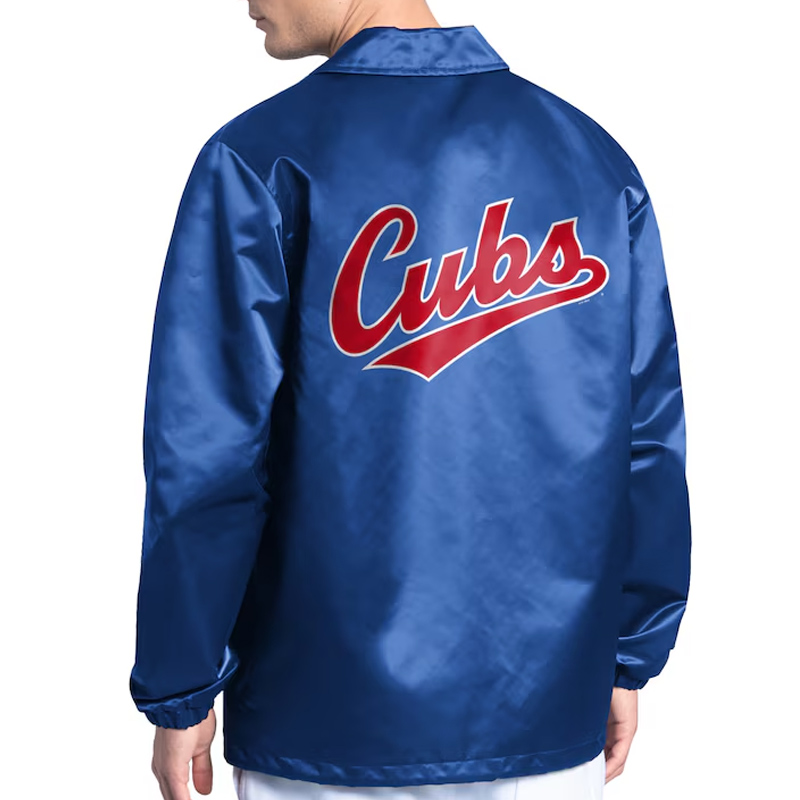 Chicago Cubs Point Man Coaches Royal Jacket - Image 2