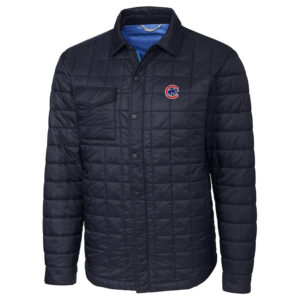 Chicago Cubs Full-Zip Navy Puffer Shirt Jacket
