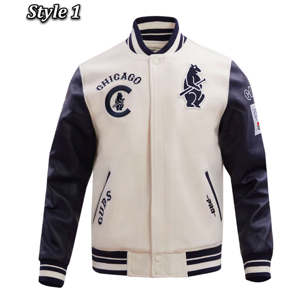 Retro Chicago Cubs Classic Rib Varsity Jacket