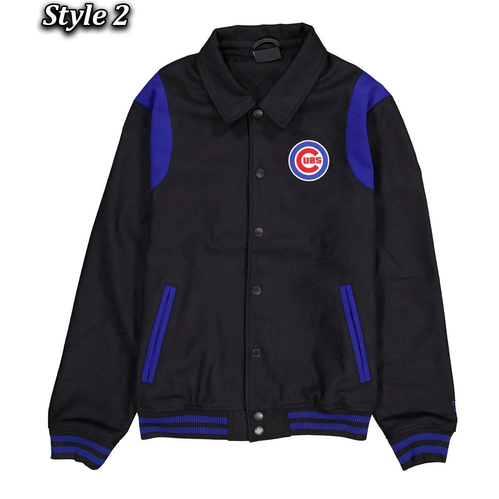 Chicago Cubs Sport Night Teddy Varsity Jacket - Image 2