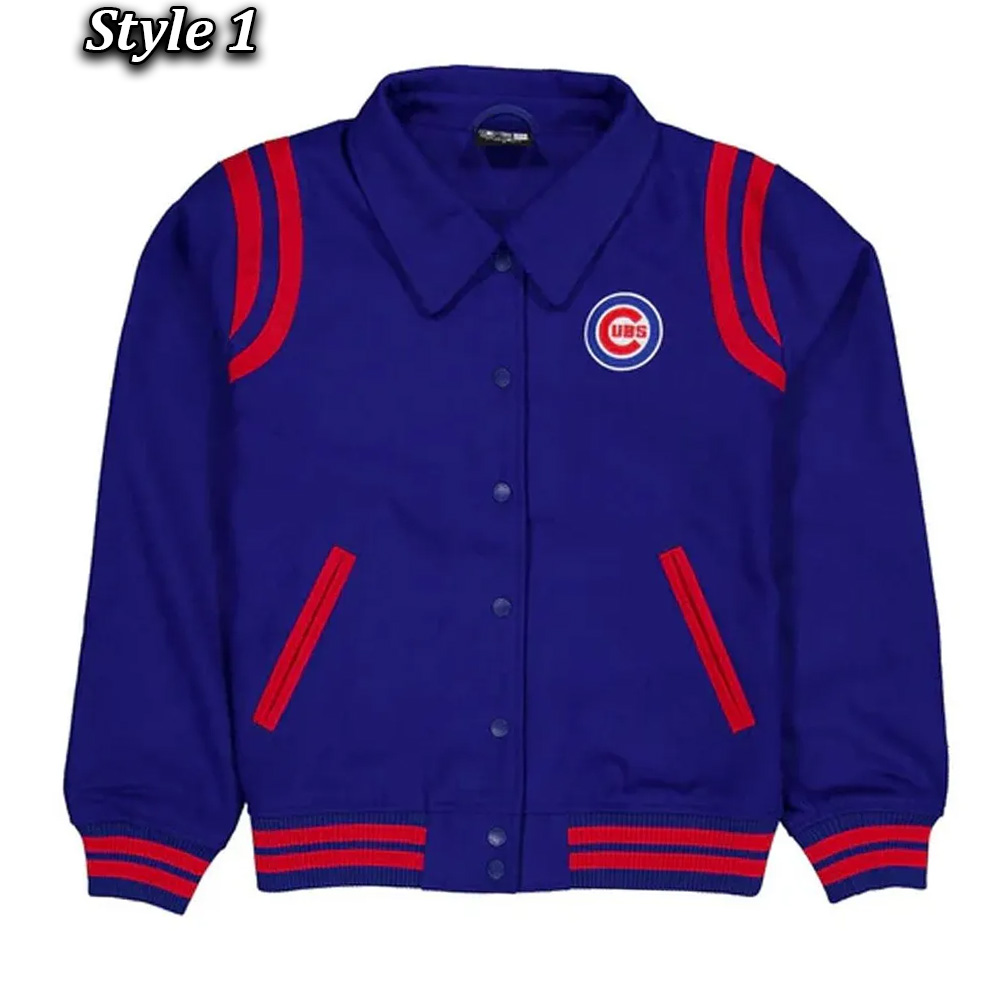 Chicago Cubs Sport Night Teddy Varsity Jacket