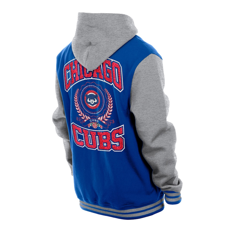 Throwback Prep Chicago Cubs Royal Hoodie Jacket - Image 2
