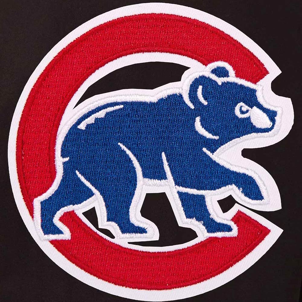 Chicago Cubs Varsity Black Wool and Leather Jacket - Image 3