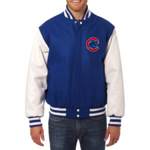 Varsity Chicago Cubs Royal Blue and White Two-Tone Jacket