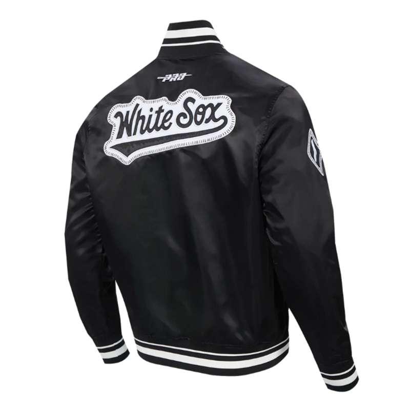 Chicago White Sox Diy Pick Stitch Classic Rib Satin Jacket - Image 4