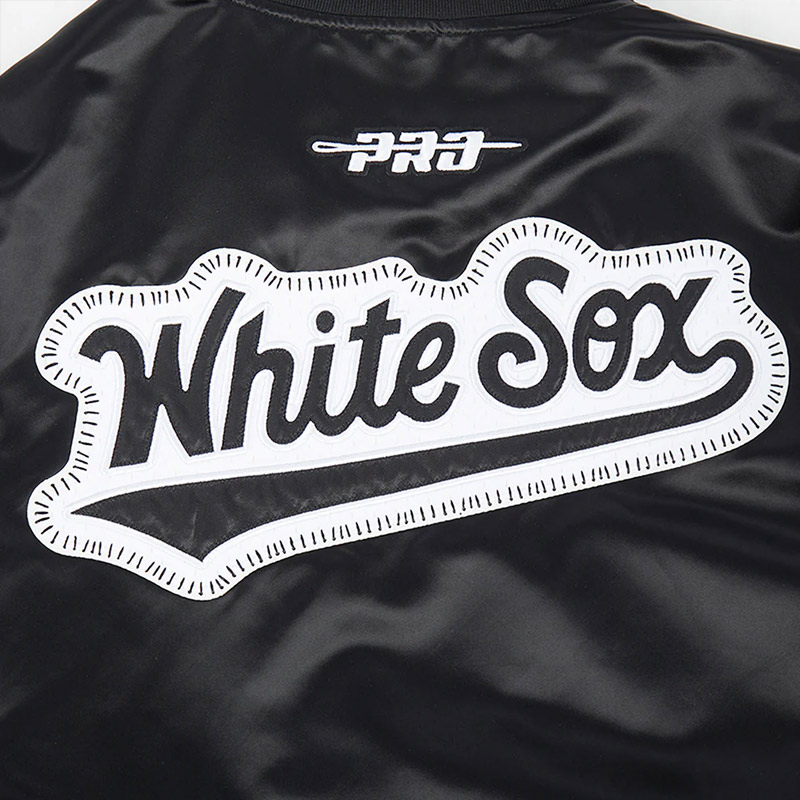 Chicago White Sox Diy Pick Stitch Classic Rib Satin Jacket - Image 5