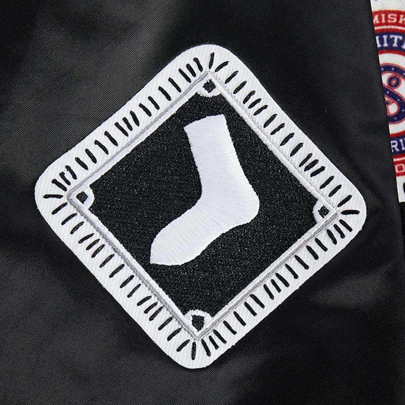 Chicago White Sox Diy Pick Stitch Classic Rib Satin Jacket - Image 6