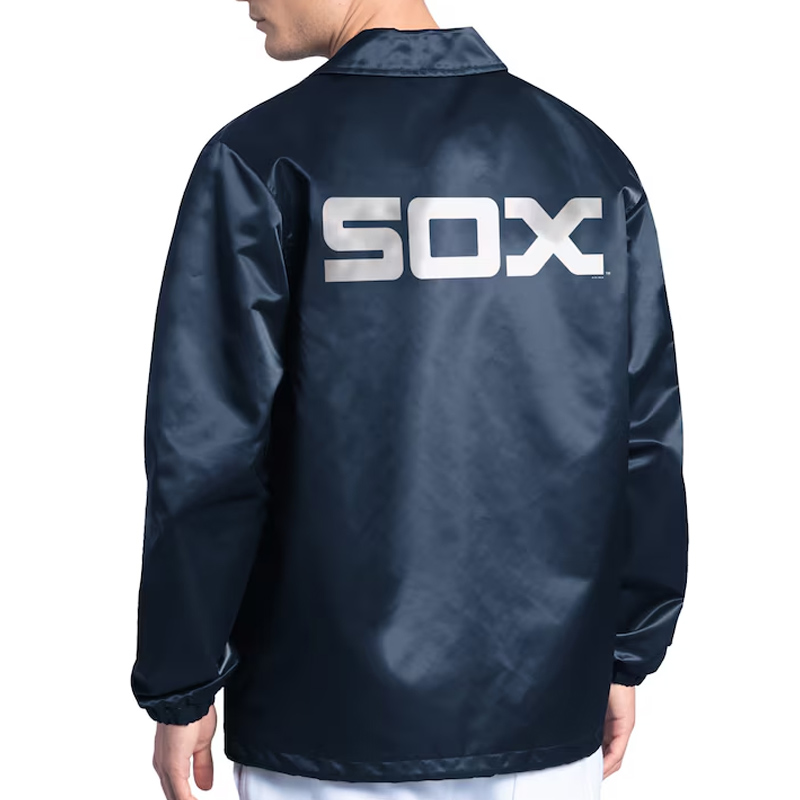 Chicago White Sox Point Man Coaches Navy Jacket - Image 2