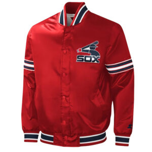 Slider Chicago White Sox Varsity Red Satin Jacket