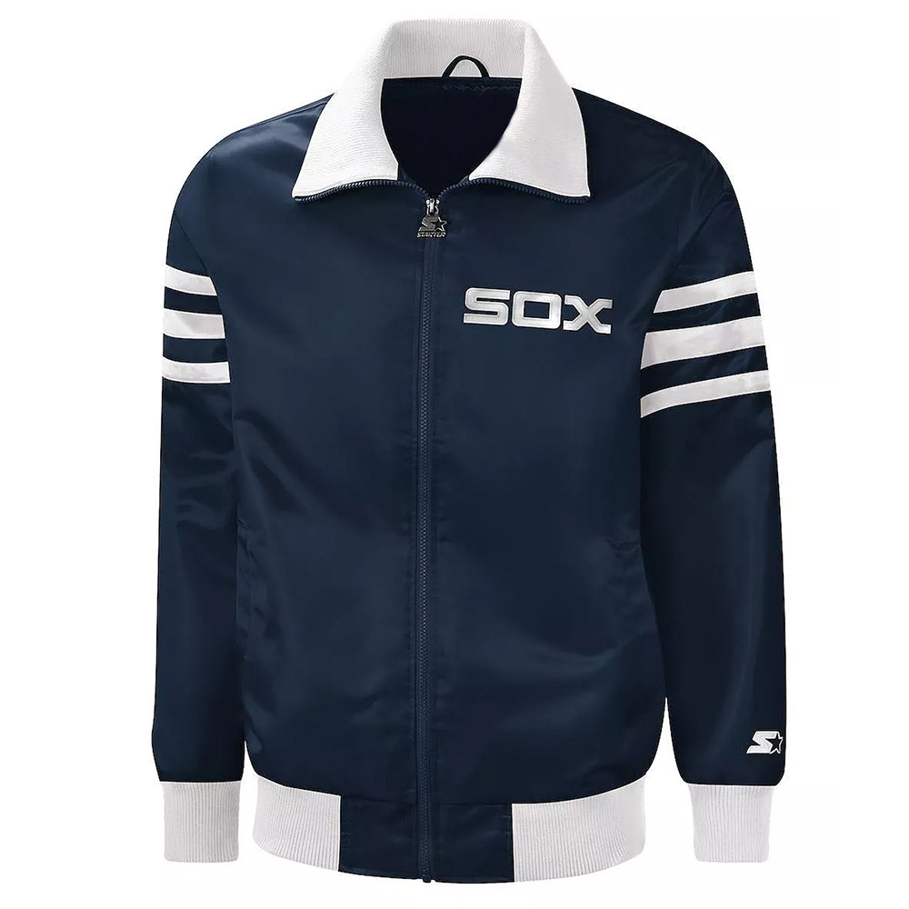 The Captain III Chicago White Sox Blue Varsity Satin Jacket