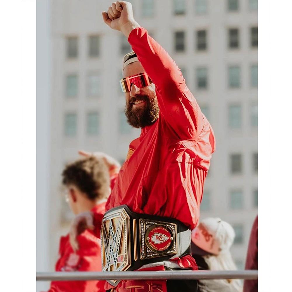 Travis Kelce Super Bowl LVIII Victory Parade Hoodie - Image 13