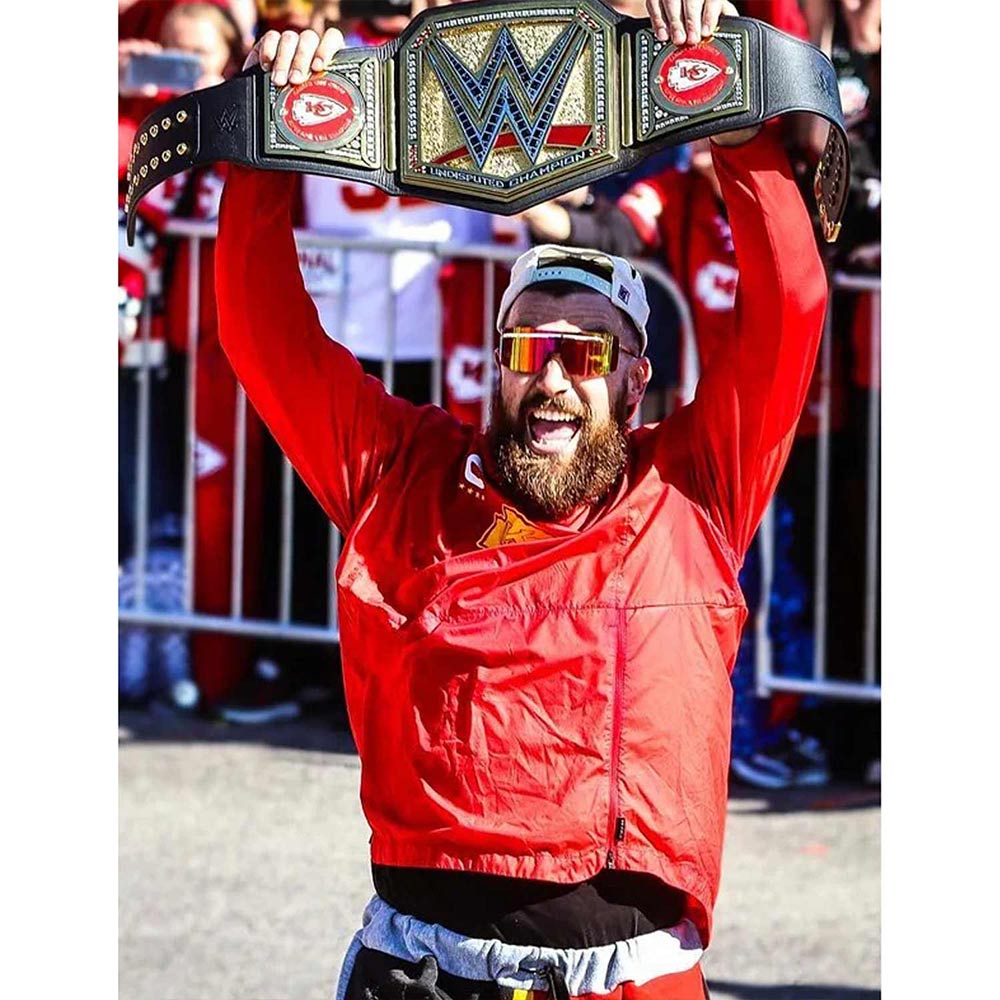 Travis Kelce Super Bowl LVIII Victory Parade Hoodie - Image 14