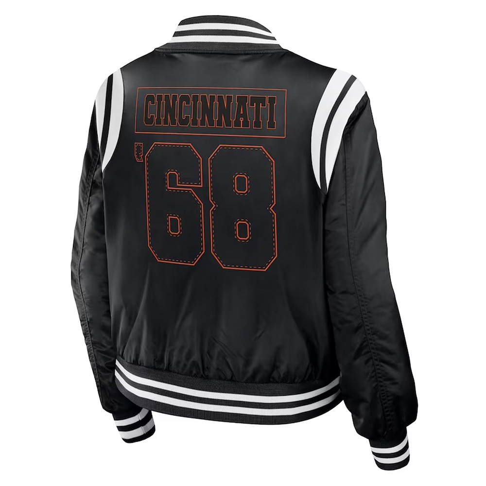 Cincinnati Bengals Black Bomber Full-Zip Jacket - Image 2