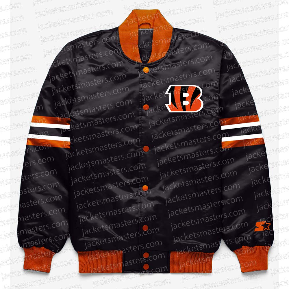 Cincinnati Bengals Button Down Black Jacket