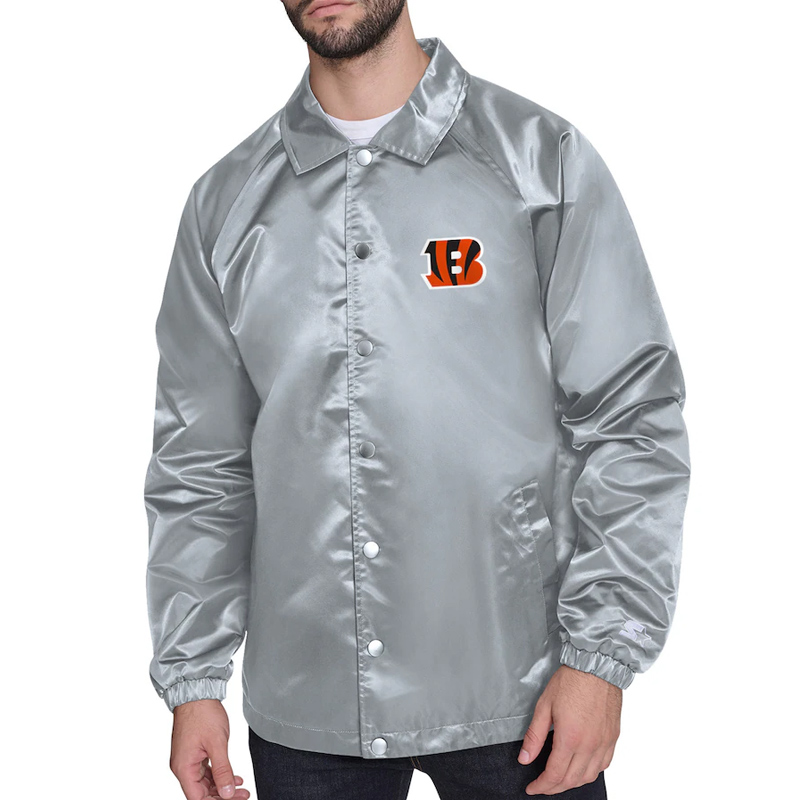 Cincinnati Bengals Retro Logo Coaches Jacket - Image 2