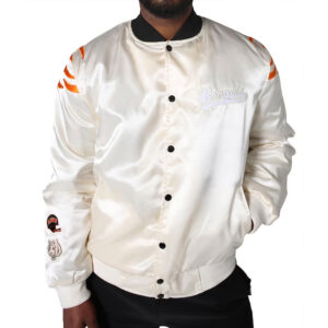 Cincinnati Bengals Team Cream Satin Jacket