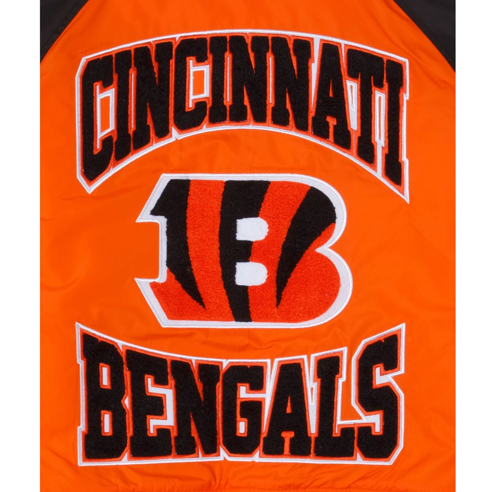 Cincinnati Bengals Orange and Black Throwback Jacket - Image 3