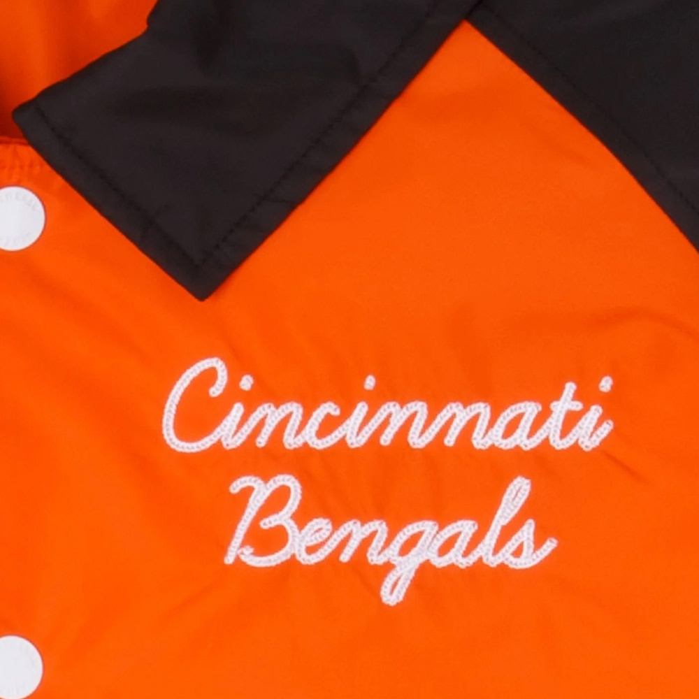 Cincinnati Bengals Orange and Black Throwback Jacket - Image 4