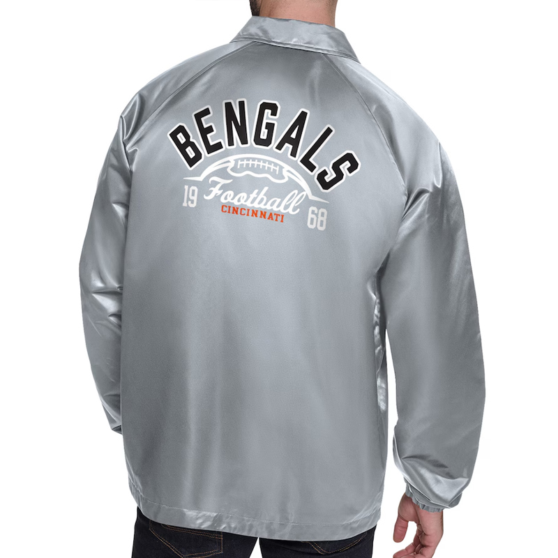 Cincinnati Bengals Retro Logo Coaches Jacket - Image 4