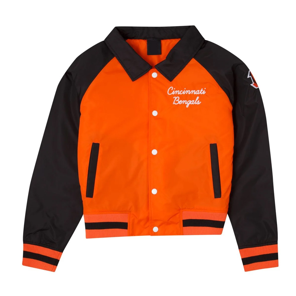 Cincinnati Bengals Orange and Black Throwback Jacket