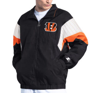 Cincinnati Bengals Yard Line Black Full-Zip Jacket