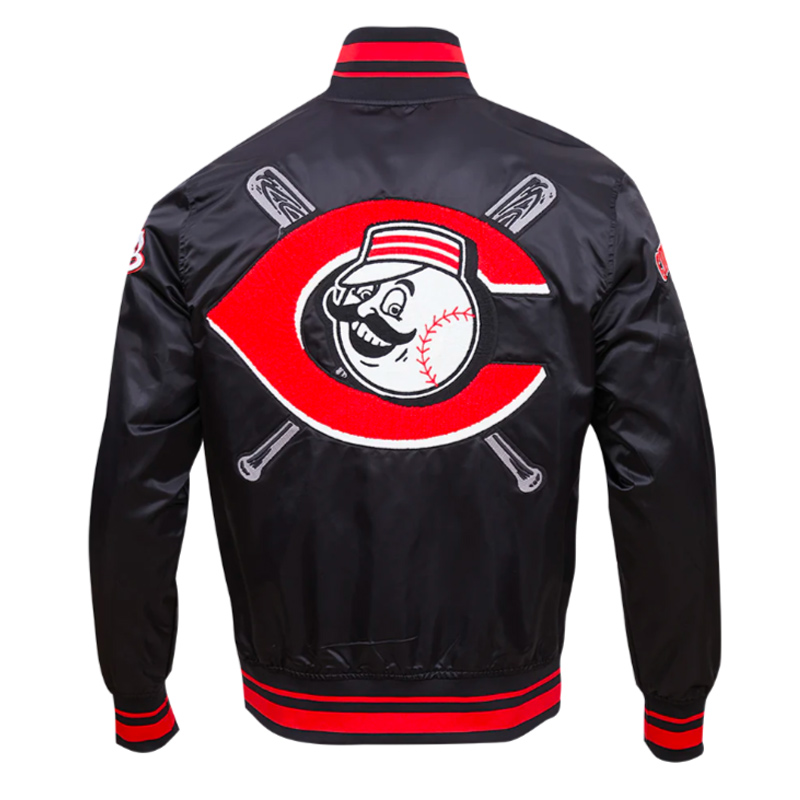 Cincinnati Reds Mashup Classic Rib Satin Jacket - Image 2