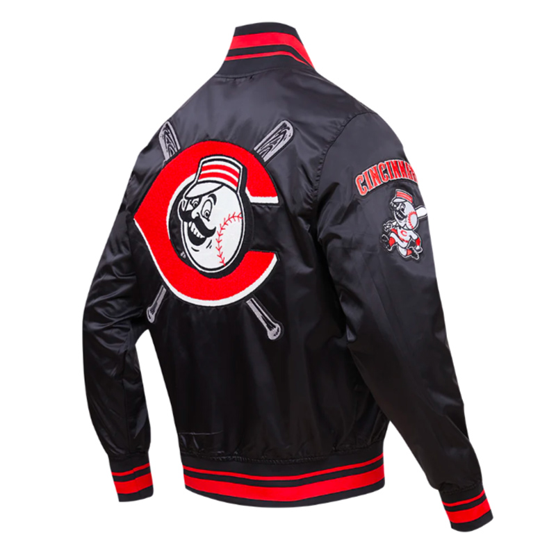Cincinnati Reds Mashup Classic Rib Satin Jacket - Image 4