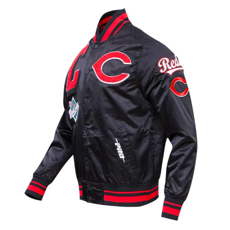 Cincinnati Reds Mashup Classic Rib Satin Jacket - Image 3