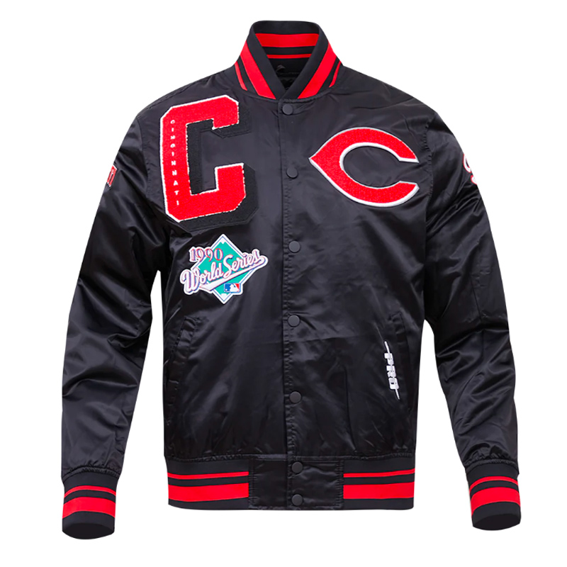 Cincinnati Reds Mashup Classic Rib Satin Jacket
