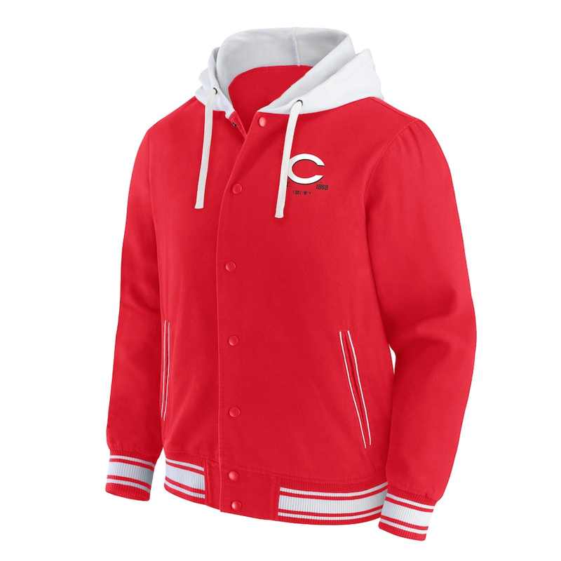 Cincinnati Reds Red Cotton Hooded Jacket