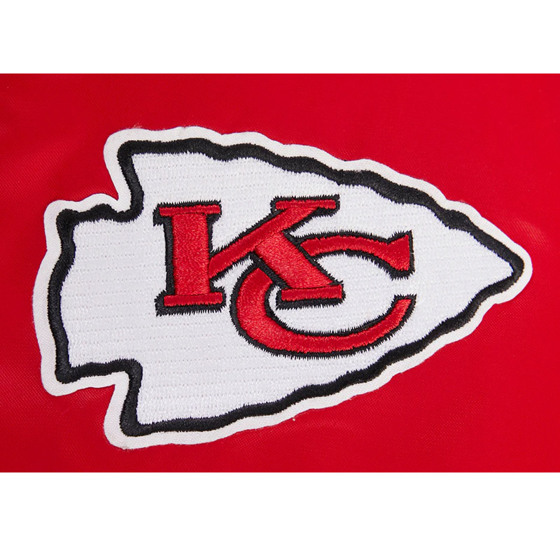 Classic Kansas City Chiefs Black Satin Jacket - Image 14