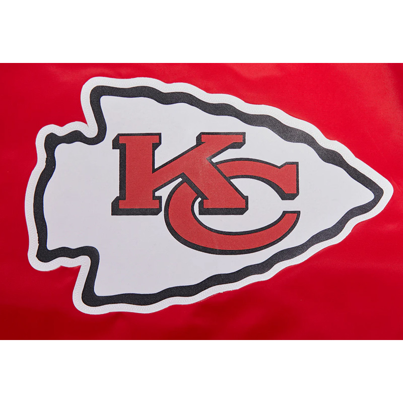 Classic Kansas City Chiefs Black Satin Jacket - Image 11