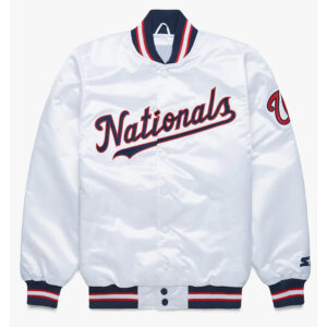 Washington Nationals Classic White Satin Jacket