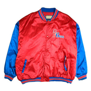 Philadelphia 76ers Classics Red and Blue Satin Jacket