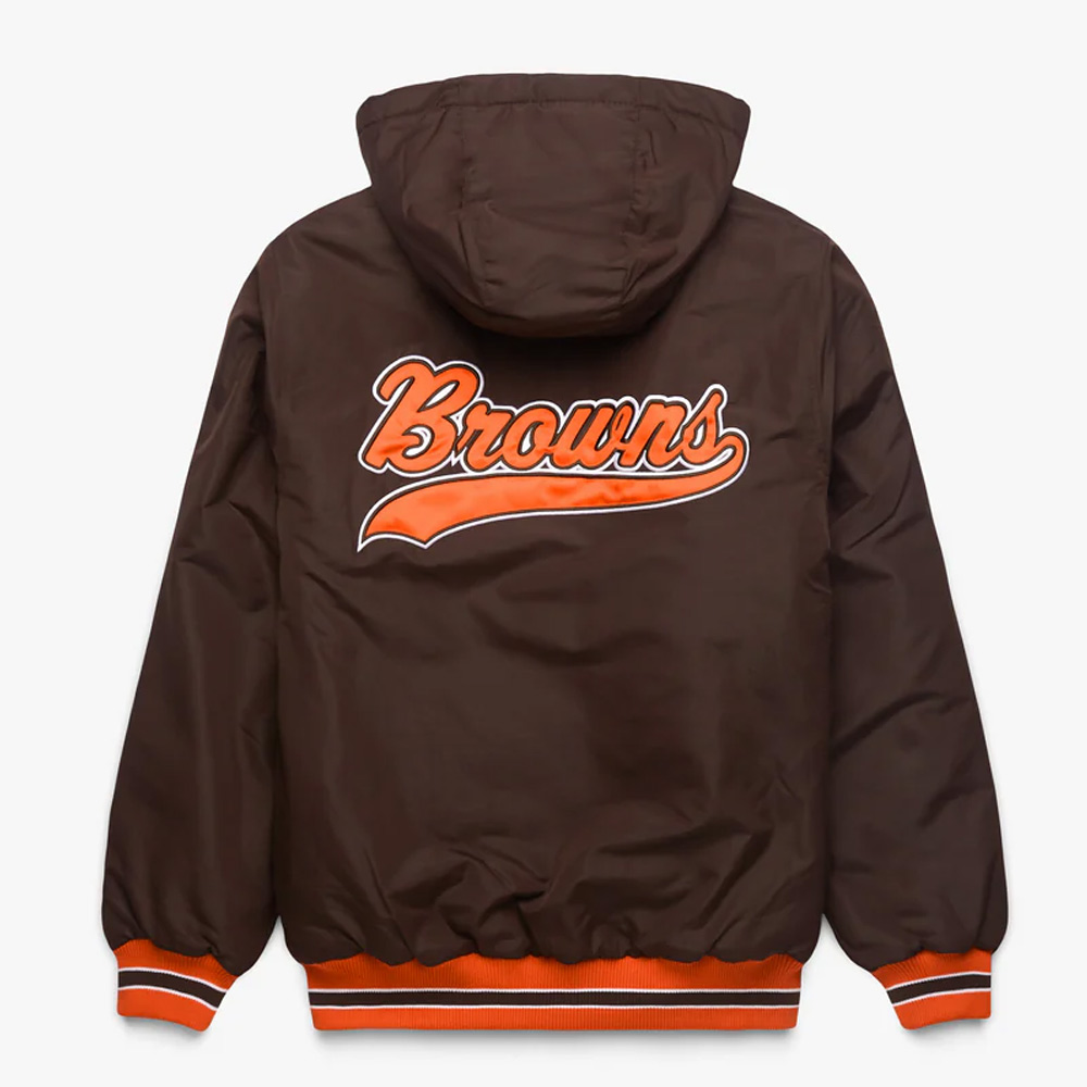 Cleveland Browns Brown Hooded Jacket - Image 2
