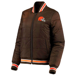Cleveland Browns Goal Brown Field Bomber Jacket